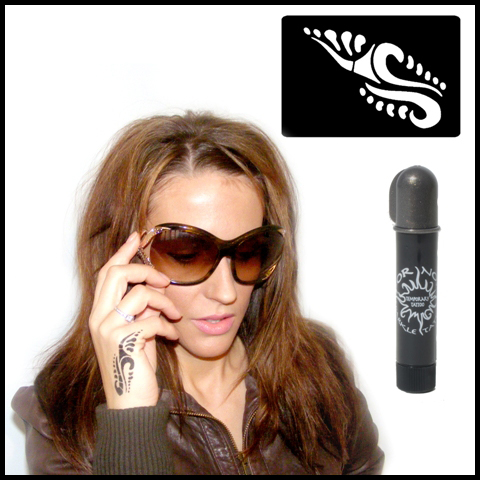 Stencil Tattoo Ink lasts for up to 2-3 days. Our Cheryl Cole hand tattoo kit